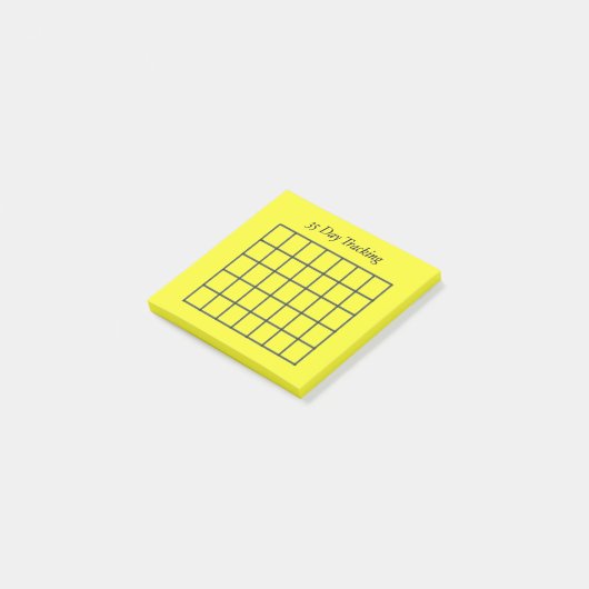 35 dagen tracker gele plakkerige notities post-it® notes (Schuin)