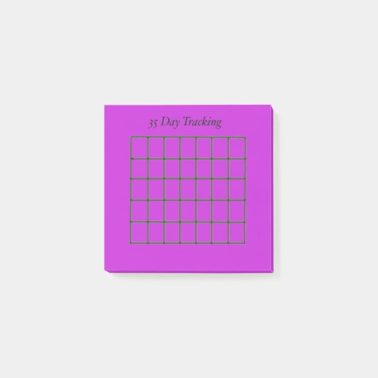 35 dagen Tracker Paarse plaknotities Post-it® Notes (Voorkant)