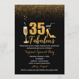 35. en Fabulous Birthday Invitation for Women Kaart