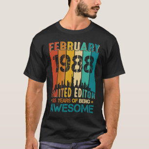 35 februari 1988 35 jaar oud t-shirt