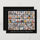 35 foto collage voeg je eigen groet toe feestdagenkaart (Voorkant / Achterkant)