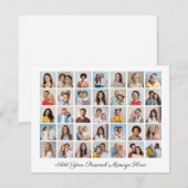 35 foto collage voeg je eigen groet toe feestdagenkaart (Voorkant / Achterkant)