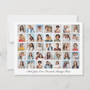 35 Fotocollage Voeg uw eigen groet toe Feestdagenkaart