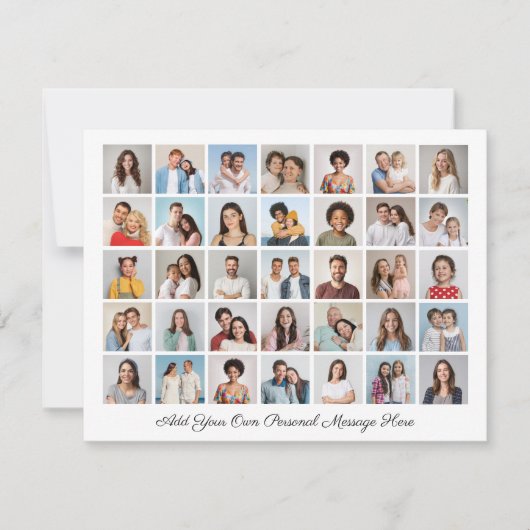 35 Fotocollage Voeg uw eigen groet toe Feestdagenkaart (Voorkant)