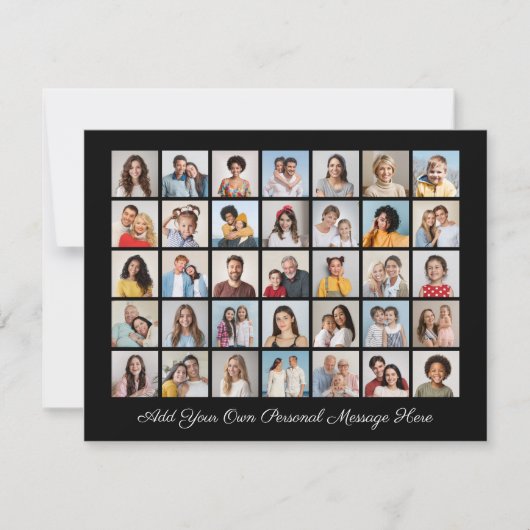 35 Fotocollage Voeg uw eigen groet toe Feestdagenkaart (Voorkant)