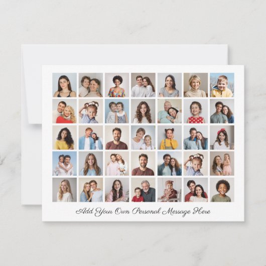 35 Fotocollage Voeg uw eigen groet toe Feestdagenkaart (Voorkant)