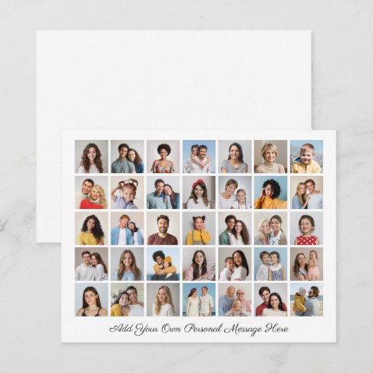 35 Fotocollage Voeg uw eigen Wenskaart toe (Voorkant / Achterkant)