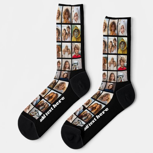 35 foto's - pic grid overal met één regel tekst sokken (Links)