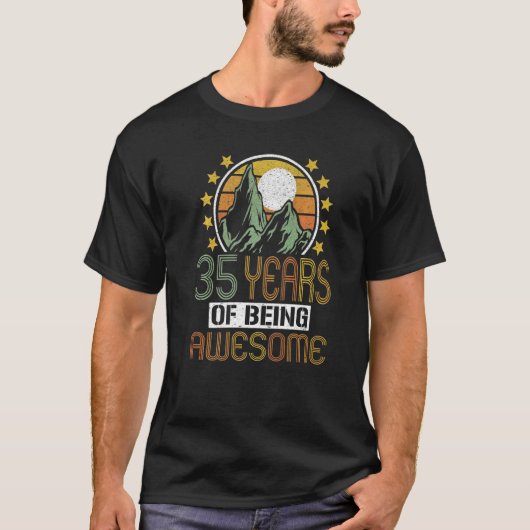 35 jaar 35e verjaardag 18 t-shirt (Voorkant)