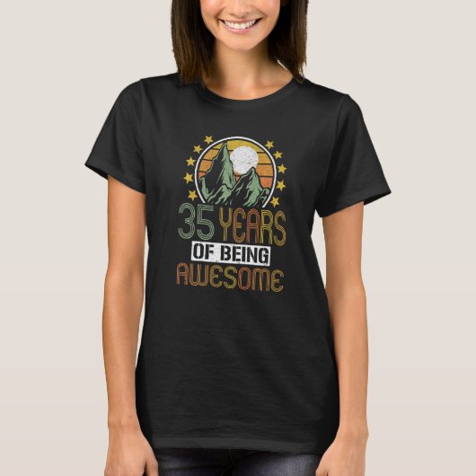 35 jaar 35e verjaardag 18 t-shirt (Voorkant)