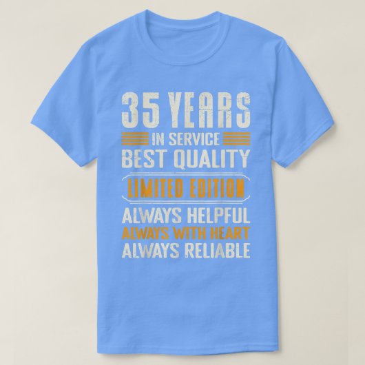 35 jaar arbeidsjubileum t-shirt (Design voorkant)