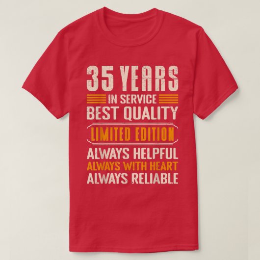 35 jaar arbeidsjubileum t-shirt (Design voorkant)