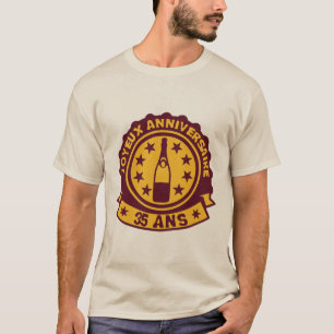 35 jaar champagne logo stempel t-shirt