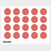 35 jaar Coral Anniversary Heart sticker (Vel)