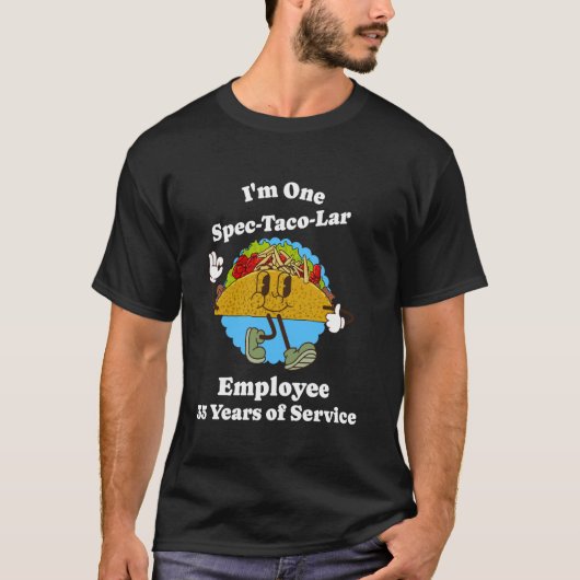 35 jaar dienst Taco 35e werknemer werk Annive T-shirt (Voorkant)