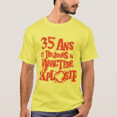 35 jaar explosieve verjaardag explosie t-shirt (Voorkant)