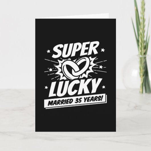 35 jaar getrouwd Lucky 35e bruiloft Jubileum Kaart (Voorkant)