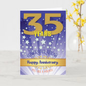 35 Jaar Hersteljubileum Krachtig Cijfer Kaart (Gele Bloem)