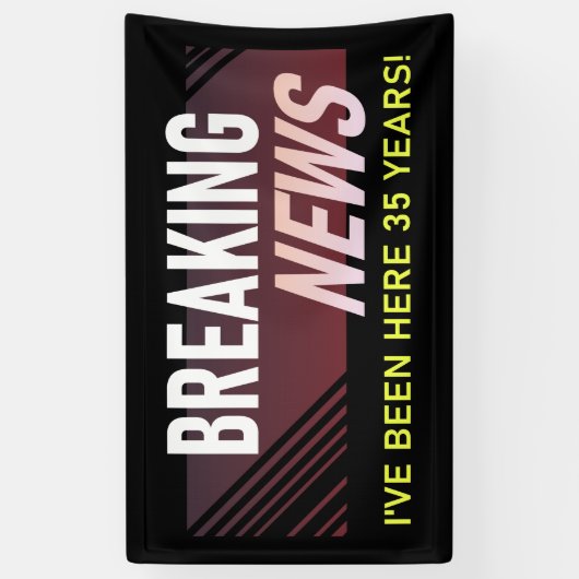 35 jaar Jubileum 35-vijfde werknemer Spandoek (Verticaal)