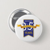 35 Jaar Jubileum Ontwerp Ronde Button 5,7 Cm (Voorkant /achterkant)