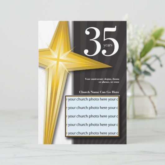  35 jaar kerkJubileum Kaart (Staand voorkant)