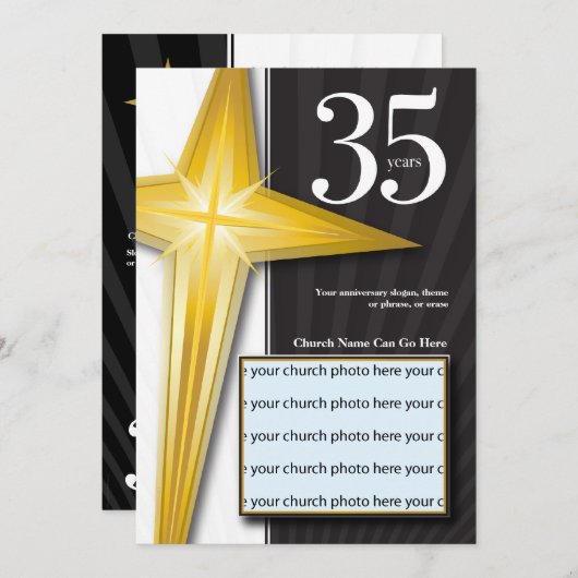  35 jaar kerkJubileum Kaart (Voorkant / Achterkant)