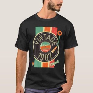 35 jaar Man 1987 Vinyl Turntabl T-shirt