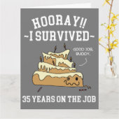 35 jaar op het 35ste Jubileum voor werk Kaart (Gele Bloem)