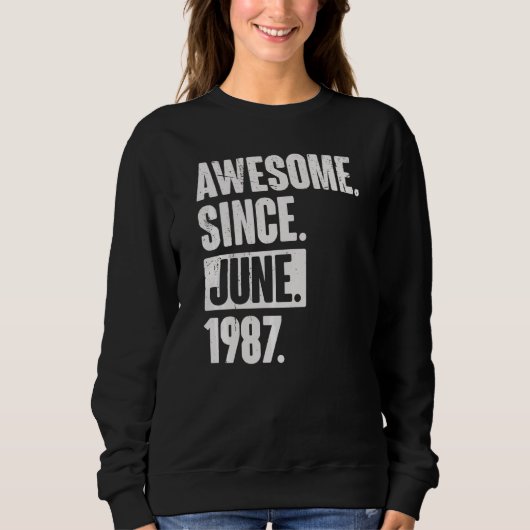 35 jaar oud 35 jaar Geweldige sinds juni 1988 Trui (Voorkant)