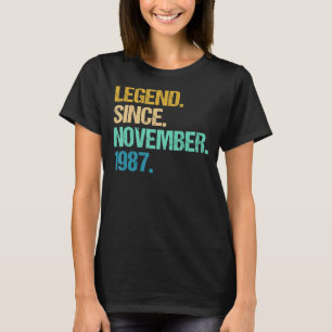 35 jaar oud Geweldige sinds november 1987 35th Bir T-shirt