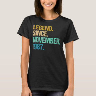 35 jaar oud Geweldige sinds november 1987 35th Bir T-shirt