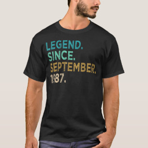 35 jaar oud Geweldige sinds september 1987 35e 1 T-shirt