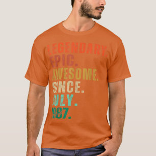 35 jaar oud grappenmaker Geweldige sinds juli 1987 T-shirt