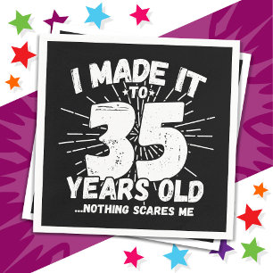 35 Jaar Oud Sarcastisch Meme Grappig 35e Verjaarda Servet