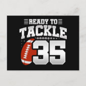 35 Jaar Oud Tackle Voetbal Feestje 35e Verjaardag Briefkaart (Voorkant)