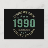 35 jaar oude Bday 1990 Legend 35ste verjaardag cad Briefkaart (Voorkant)