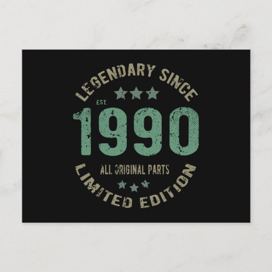 35 jaar oude Bday 1990 Legend 35ste verjaardag cad Briefkaart (Voorkant)