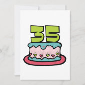 35 jaar oude Birthday Cake Kaart (Voorkant)