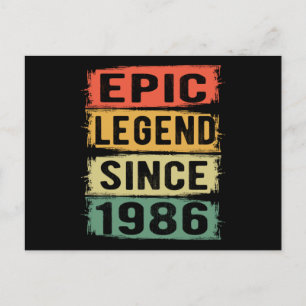 35 jaar oude dag 1986 Epic Legend 35th Birthday Briefkaart