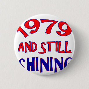 35 jaar Oude design Ronde Button 5,7 Cm