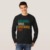 35 jaar oude geschenken Geweldige sinds november 1 T-shirt (Voorkant volledig)