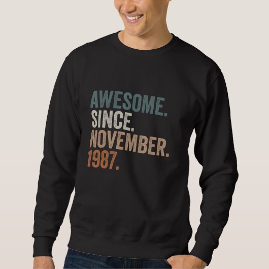 35 jaar oude geschenken Geweldige sinds november 1 Trui (Voorkant)
