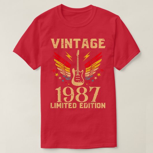 35 jaar oude gitarist 35th t-shirt (Design voorkant)