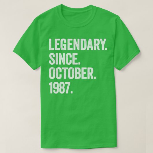 35 jaar oude legendaris sinds oktober 1987 35e ver t-shirt (Design voorkant)