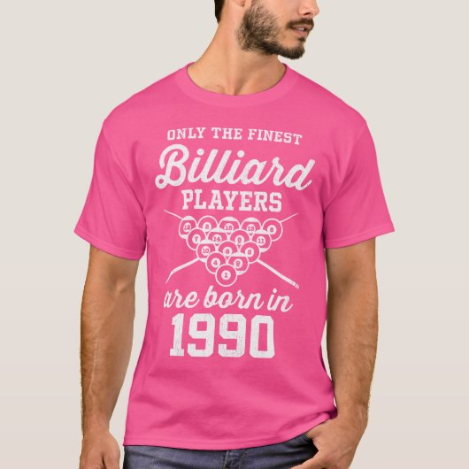 35 jaar oude poolspeler 35e verjaardag biljart t-shirt (Voorkant)