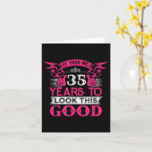 35 Jaar Oude Verjaardag Grappig Quote Graphics 35e Kaart (Gele Bloem)