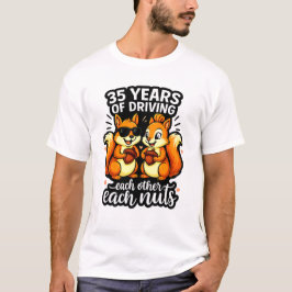 35 jaar rijden met elkaar Nuts Jubileum T-shirt