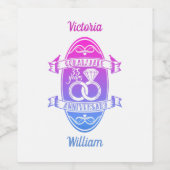 35 jaar traditioneel koraal 235e verjaardag wijn etiket (Enkel label)