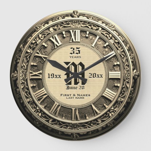 35 jaar  uiterlijk bruiloft Jubileum Grote Klok (Voorkant)