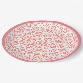 35 Jaar Willekeurig Getal Patroon Koraal/Wit Papieren Bordje (Gekanteld)